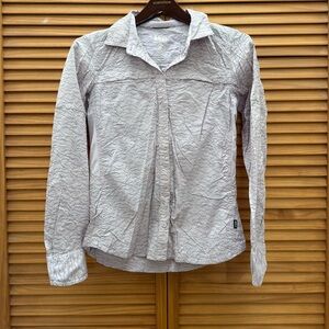 REI Co-op White and Black Patterned Shirt XS